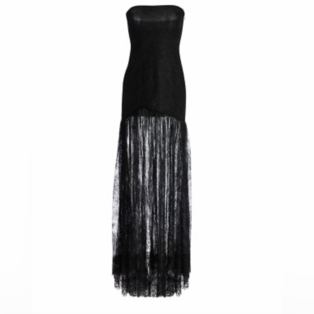 Retrofete Janette Black Lace Maxi Dress